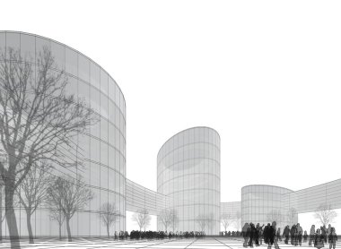 soyut mimari duvar kağıdı tasarımı, dijital konsept arkaplan