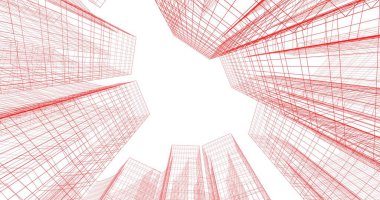 soyut mimari duvar kağıdı tasarımı, dijital konsept arkaplan