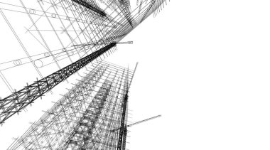 soyut mimari duvar kağıdı tasarımı, dijital konsept arkaplan