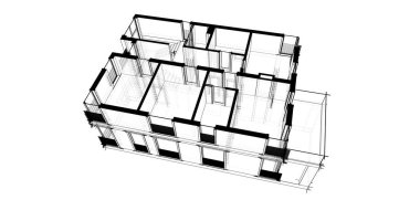 soyut mimari duvar kağıdı tasarımı, dijital konsept arkaplan