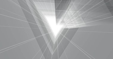 Mimari sanat konseptinde soyut çizgiler, minimum geometrik şekiller. 