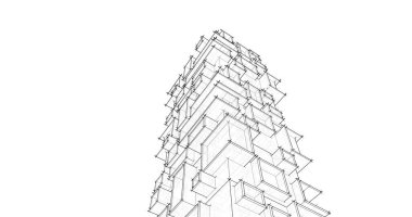 soyut mimari duvar kağıdı tasarımı, dijital konsept arkaplan