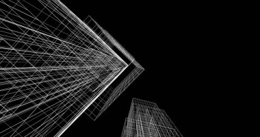 soyut mimari duvar kağıdı tasarımı, dijital konsept arkaplan