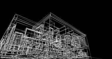 soyut mimari duvar kağıdı tasarımı, dijital konsept arkaplan
