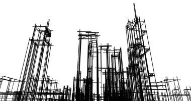 soyut mimari duvar kağıdı tasarımı, dijital konsept arkaplan