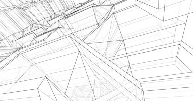 soyut mimari duvar kağıdı tasarımı, dijital konsept arkaplan