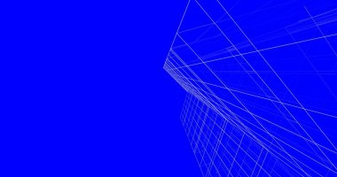 Mimari sanat konseptinde soyut çizgiler, minimum geometrik şekiller. 