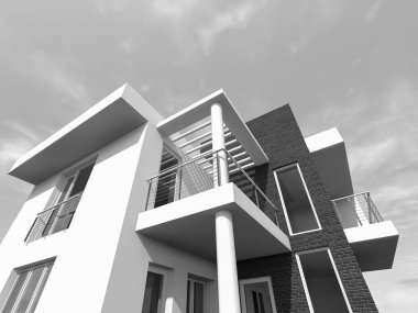 soyut mimari duvar kağıdı tasarımı, dijital konsept arkaplan