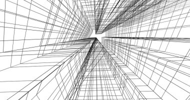 soyut mimari duvar kağıdı tasarımı, dijital konsept arkaplan