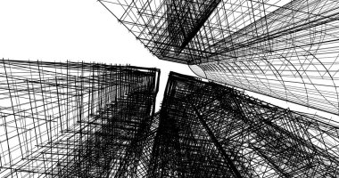 soyut mimari duvar kağıdı tasarımı, dijital konsept arkaplan