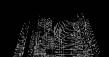 soyut mimari duvar kağıdı tasarımı, dijital konsept arkaplan