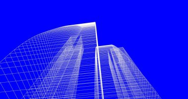 soyut mimari duvar kağıdı tasarımı, dijital konsept arkaplan