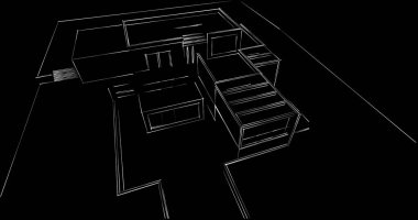 soyut mimari duvar kağıdı tasarımı, dijital konsept arkaplan