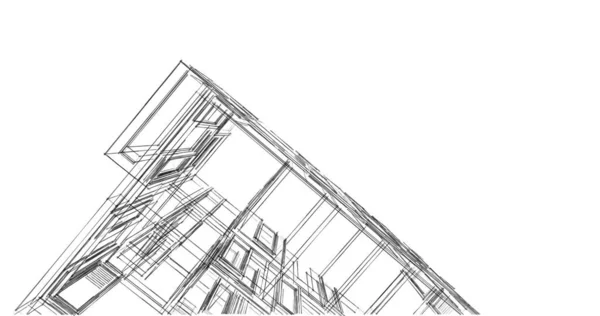 建筑墙纸设计 数字概念背景 — 图库照片