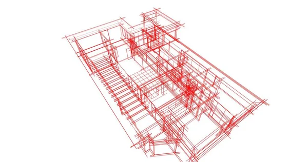 Abstraktní Architektonický Design Tapet Digitální Koncept Pozadí — Stock fotografie