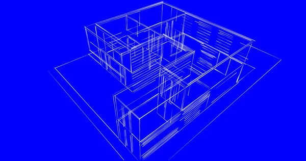 Architektura Budynek Ilustracja Tle — Zdjęcie stockowe