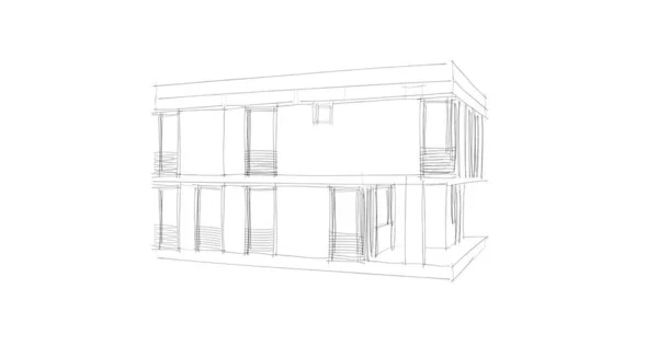 建筑3D背景图 — 图库照片