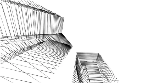 Disegno Astratto Carta Parati Architettonica Sfondo Concetto Digitale — Foto Stock