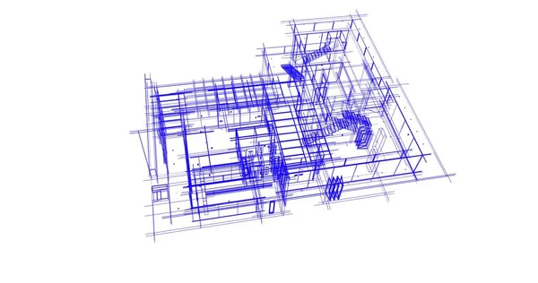 Architektura Budynek Ilustracja Tle — Zdjęcie stockowe