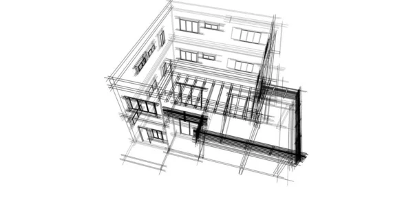 Abstraktní Architektonický Design Tapet Digitální Koncept Pozadí — Stock fotografie