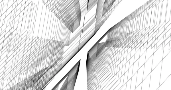 Minimální Geometrický Architektonický Návrh Budov — Stock fotografie