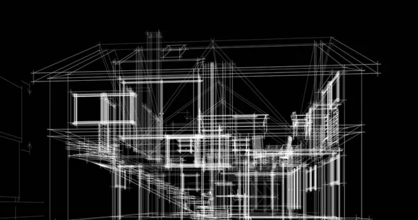 Formas Geométricas Mínimas Linhas Arquitetônicas — Fotografia de Stock