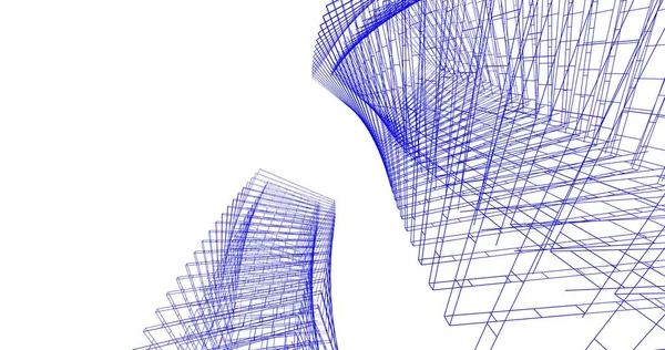 Estructura Geométrica Del Edificio Arquitectónico — Foto de Stock