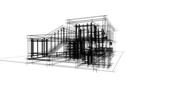 Abstrakte Architektonische Tapete Design Digitales Konzept Hintergrund — Stockfoto