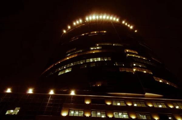 Verschwommene Abstrakte Lichter Hintergrund Der Stadt Der Nacht — Stockfoto