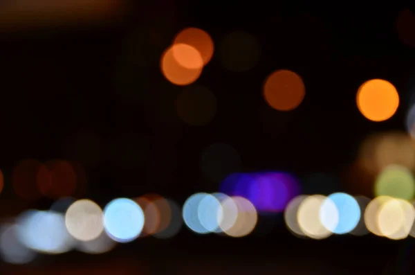 Wazig Abstract Licht Achtergrond Van Stad Nacht — Stockfoto