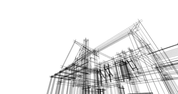 最小几何建筑设计 — 图库照片