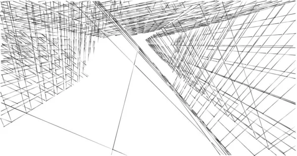 Disegno Astratto Carta Parati Architettonica Sfondo Concetto Digitale — Foto Stock