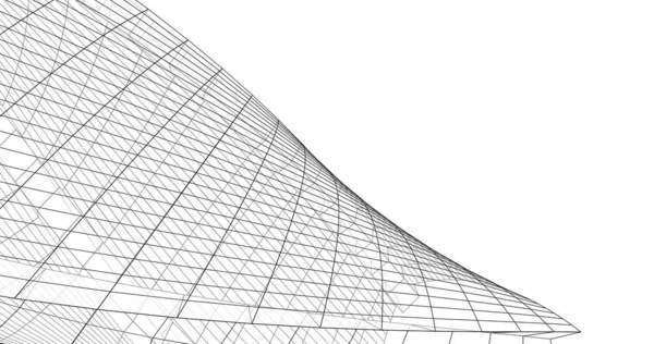 Projeto Geométrico Mínimo Dos Edifícios Arquitetônicos — Fotografia de Stock