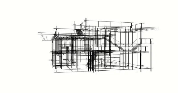 Minimalne Kształty Geometryczne Linie Architektoniczne — Zdjęcie stockowe