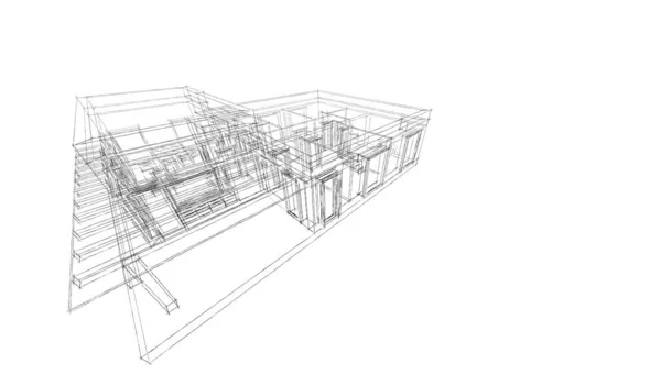 Disegno Astratto Carta Parati Architettonica Sfondo Concetto Digitale — Foto Stock