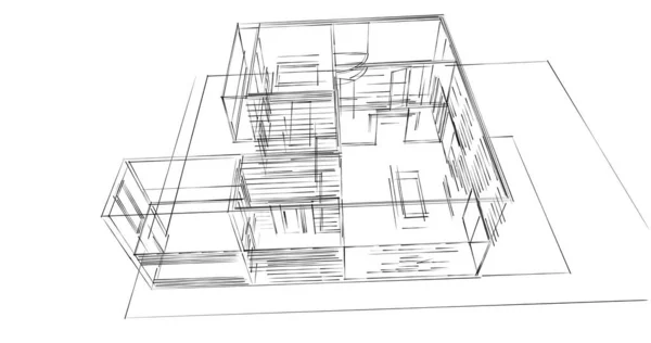 Abstrakcyjny Projekt Tapety Architektonicznej Cyfrowe Tło Koncepcyjne — Zdjęcie stockowe