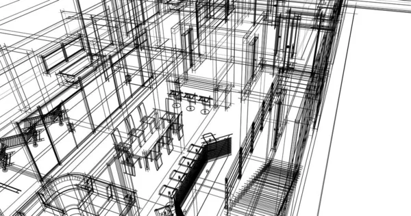 Абстрактный Архитектурный Дизайн Обоев Цифровой Концепт Фон — стоковое фото