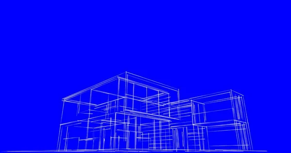 Архитектурное Построение Иллюстрации Фоне — стоковое фото