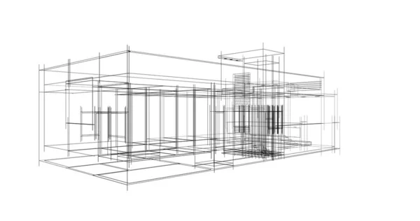 Formas Geométricas Mínimas Líneas Arquitectónicas —  Fotos de Stock
