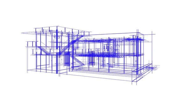 建筑3D背景图 — 图库照片