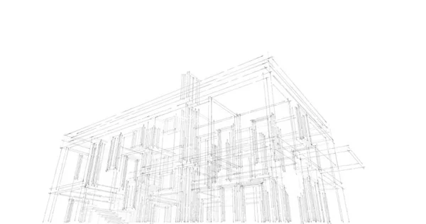 Projeto Edifícios Arquitetônicos Geométricos — Fotografia de Stock