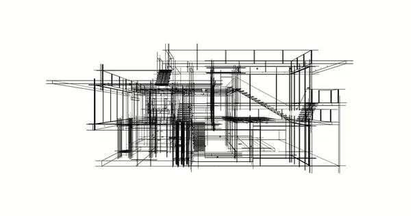 Minimális Geometriai Formák Építészeti Vonalak — Stock Fotó