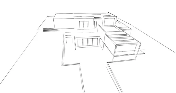 Abstrakcyjny Projekt Tapety Architektonicznej Cyfrowe Tło Koncepcyjne — Zdjęcie stockowe