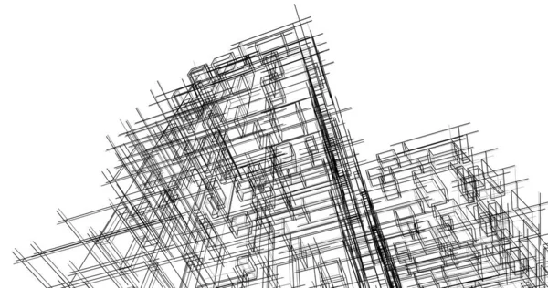 Абстрактный Архитектурный Дизайн Обоев Цифровой Концепт Фон — стоковое фото