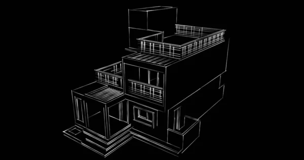 Abstrakcyjny Projekt Tapety Architektonicznej Cyfrowe Tło Koncepcyjne — Zdjęcie stockowe