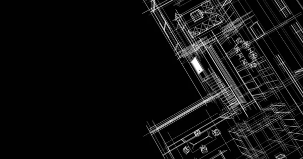 Abstrakcyjny Projekt Tapety Architektonicznej Cyfrowe Tło Koncepcyjne — Zdjęcie stockowe