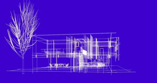 Абстрактный Архитектурный Дизайн Обоев Цифровой Концепт Фон — стоковое фото