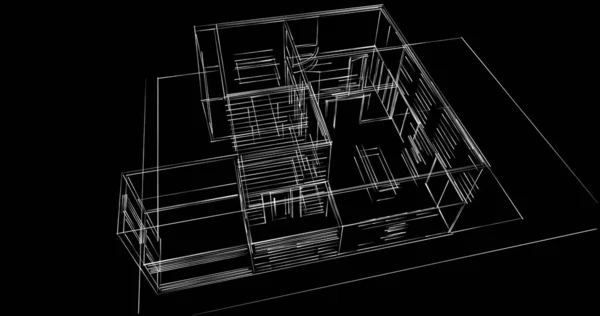 Arquitetura Edifício Ilustração Fundo — Fotografia de Stock