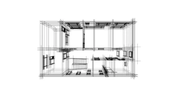 Geometriai Építészeti Épületek Kialakítása — Stock Fotó