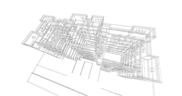 Minimální Geometrický Architektonický Návrh Budov — Stock fotografie